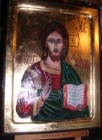 Nr.132. Chrystus Pantokrator-  wym.35-27-3cm